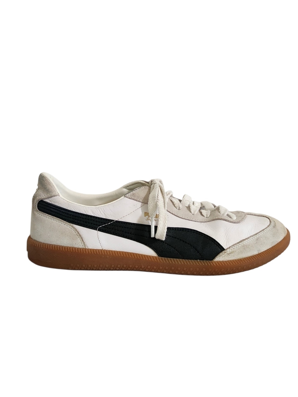 Puma Super Liga OG Retro White and Black Sneakers Size 12